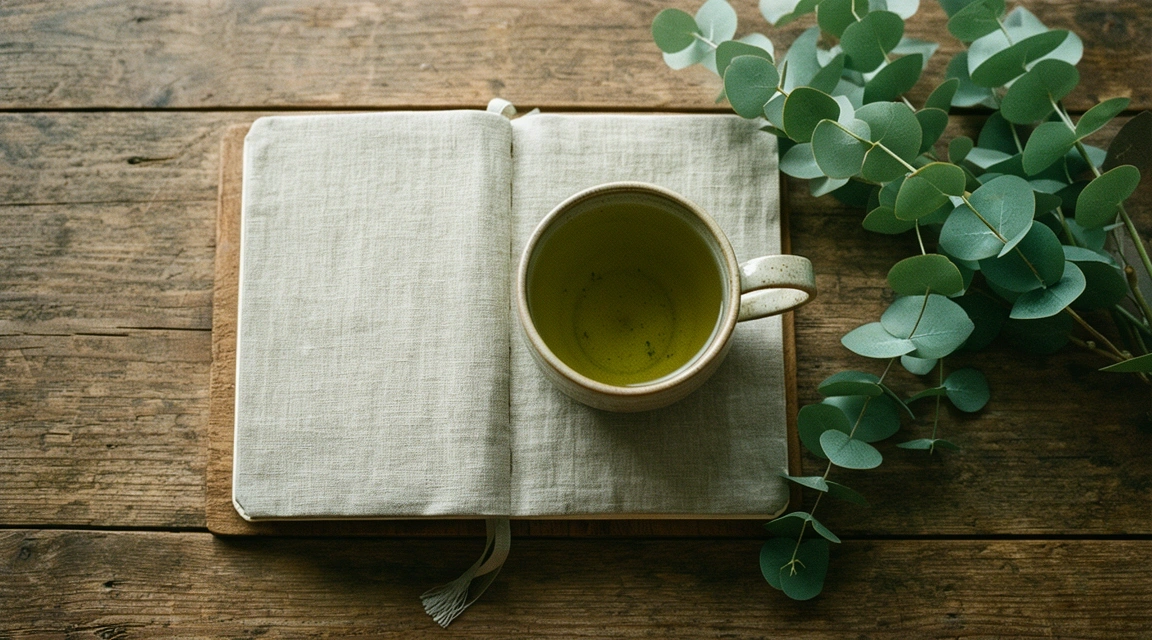 Scribe's desk with organic elements